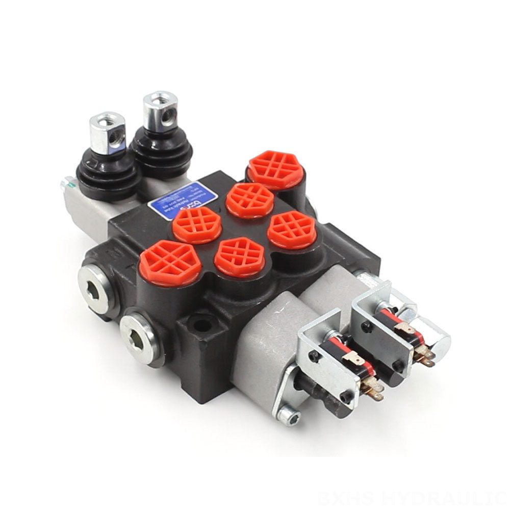 P40 Micro Switch 수동 2 스풀 일체형 방향 밸브 image